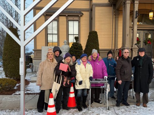 Hanukkah lightings focus on joy, ‘not the oy’ — and 200 runners join Chabad’s Run-a-Latke 5K